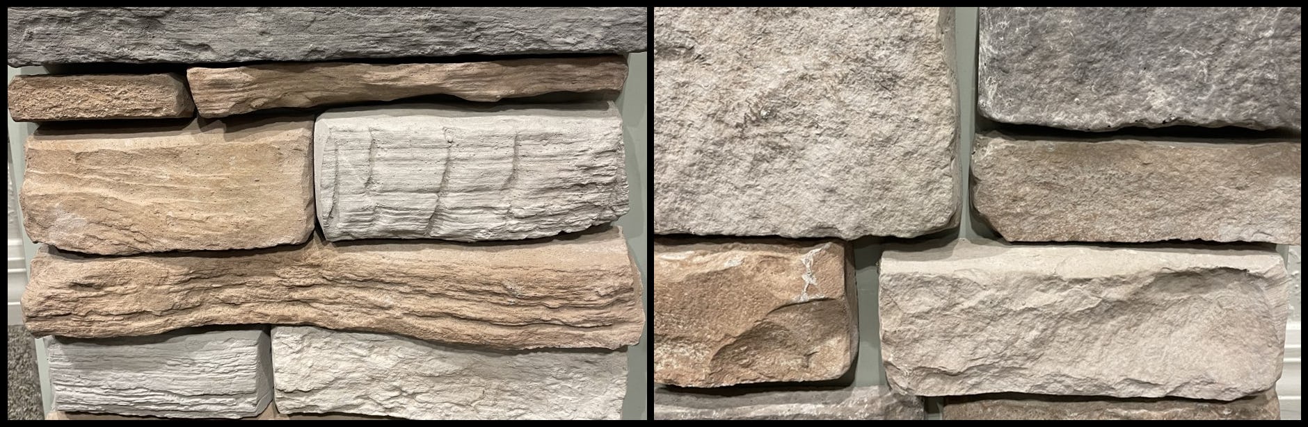 Different styles of J&N Stone in Wisconsin color